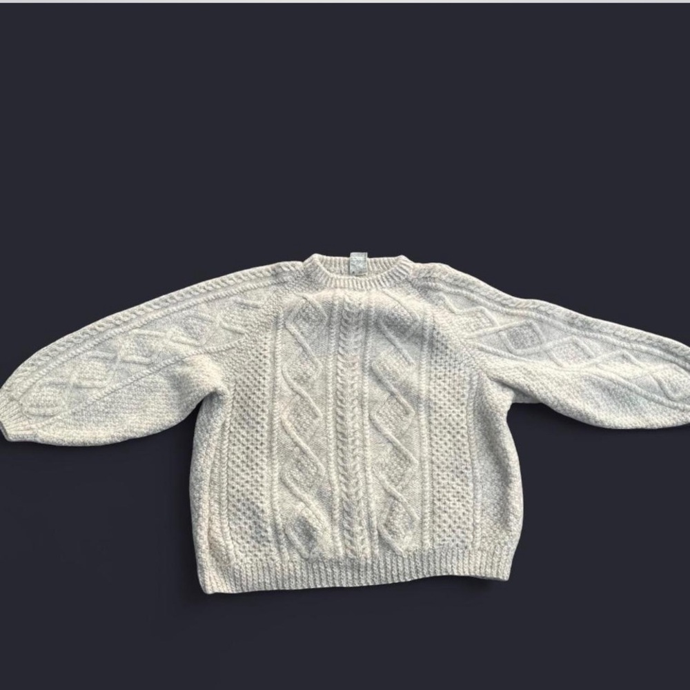 Cozy Cable Knit Sweater - Cream